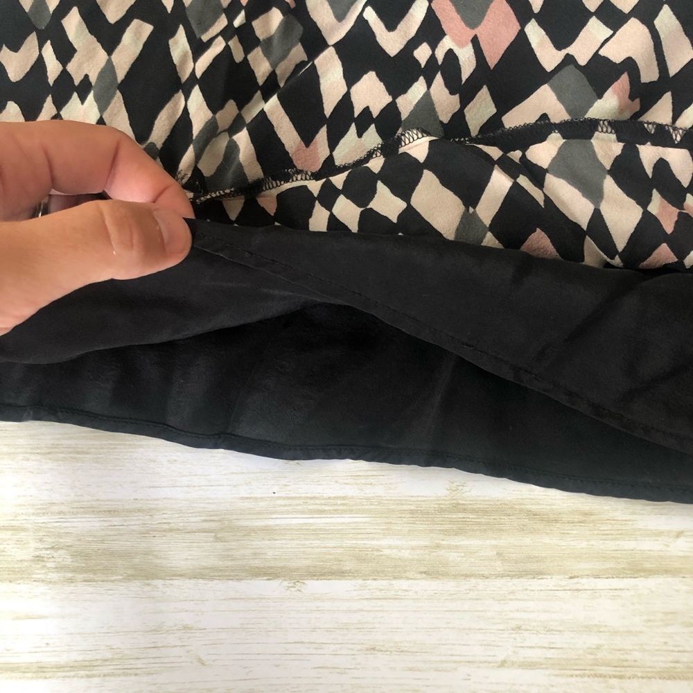 DKNY small pink black gray white frayed top - Picture 7 of 7